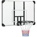 Produktbild: Sportnow - Basketballkorb mit Rückwand, Outdoor Basketballbrett mit Ø45 cm Stahlkorb und Netz, Wandmontage, Basketball Board für Kinder Jugendliche