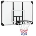 Produktbild: SPORTNOW Basketballkorb mit Rückwand, Outdoor Basketballbrett mit Ø45 cm Stahlkorb und Netz, Wandmontage, Basketball Board für Jugendliche Erwachsene, Weiß