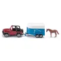 Produktbild: Siku 1651 Jeep mit Pferdeanhänger Maßstab 1:55 Spielzeugauto Modellauto PKW