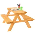 Produktbild: FableKids ARNE Sitzgarnitur für 4 Kinder | Massivholz Picknicktisch 2–7 Jahre