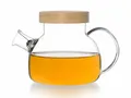 Produktbild: tea4chill Teekanne / Kaffeekanne / Glaskanne 900ml mit Holzdeckel + Spiralsieb