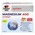Produktbild: DOPPELHERZ Magnesium 400 Citrat system Granulat 20 St