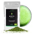 Produktbild: Moya Matcha Bio Tee Pulver Grün | 100g Traditional Zeremonie-Qualität 30g| Organisch Gewachsen und Geerntet in Uji, Japan | Perfekt für das Trinken mit Wasser Matcha Latte Smoothies und Limonaden
