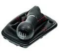 Produktbild: L & P Car Design Schalthebel Schaltsack Rot Schaltknauf Auto f. VW Golf 4 IV Bora Schwarz 12 mm (Set, 1 St., Schaltknauf + Schaltsack + Rahmen), Plug&Play Montage