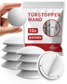 Produktbild: LouMaxx Türstopper Wand selbstklebend 10 Stück – weiß – Wandtürstopper mit stoßdämpfender Wirkung – Anschlagpuffer zur Anwendung auf Fliesen, Holz, Tapete und Raufaser – einfache Montage ohne Bohren