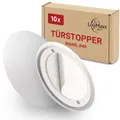 Produktbild: Türstopper Wand weiß selbstklebend Ø 40 mm – 10er Set Wandtürstopper 12 mm di...