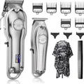 Produktbild: Haarschneidemaschine Profi elektrisch wiederaufladbar mit LED Display für Dam...