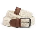 Produktbild: Amaci&Sons Flechtgürtel OAKS Flechtgürtel Herren geflochtener Gürtel weiß W29 (102,5cm)