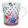Produktbild: Könitz Viva la Vida Dots Becher Tasse Kaffeetasse Porzellan Bunte Blumen 410ml