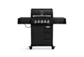 Produktbild: BURNHARD® Gasgrill EARL 3-Brenner Black Series, inkl. Heckbrenner 3,5 kW & Infrarotbrenner 4,5 kW, mit Edelstahl-Grillrost