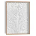 Produktbild: REINDERS Relief Wandbild, Strahlen, Wohnzimmer, Poster, Wanddeko, Room Decor, MDF, Weiß, 40x30cm