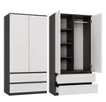 Produktbild: MAGOWA Kleiderschrank MALWA SS – stilvoll & funktional für Büro oder Schlafzimmer (perfekt kombinierbar) Maße: B 90 × H 180 × T 50 cm