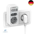 Produktbild: Doppelstecker für Steckdose, TESSAN Mehrfachsteckdose, Steckdosenadapter 2Fach 