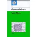 Produktbild: DAV Alpenvereinskarte 33 Tuxer Alpen 1 : 50 000 Skirouten