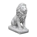 Produktbild: gartendekoparadies.de Kleiner Löwe gerade, Steinfigur, H. 34 cm, 10 kg, Grau, frostsicher aus Steinguss für Außenbereich (Gerade)
