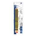 Produktbild: STAEDTLER Bleistifte mit Radiergummi Noris, HB, sechskantformat, hohe Bruchfestigkeit durch spezielle Minenrezeptur und hartverleimte Mine, 3 Bleistifte auf Blisterkarte, 122-2BK3DA