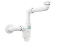 Produktbild: Aqua Bagno Raumsparsiphon Waschtisch - Möbelsiphon - Siphon platzsparend - Siphon flach - Bad - flexibel einstellbar - G 1 1/4 Zoll - DN32