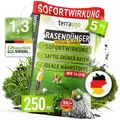 Produktbild: TerraUno Rasendünger Frühjahr/Sommer I Sofortwirkung für saftiges grün I 5 kg für 250 m² I gesunder Rasen verdrängt Moos und Unkraut I NPK Dünger Rasen I Gegen Trockenstress I Für den Streuwagen