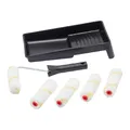 Produktbild: Fit For The Job Mini-Farbroller-Set für Dispersionsfarben, kleiner Roller und Schale zum Streichen von Wänden und Decken, 100mm-Rollenset, Roller- und Schalen-Set, kleiner Farbroller und Schale
