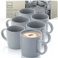 Produktbild: SÄNGER Leeds Sterling | Kaffeebecher teilig, Steingut Tassen Set für 6 Personen, Tassen, spülmaschinen- mikrowellenfest, Coffee Mug Teetasse, Kaffeetassen grau 380 ml | VALUE COLLECTION