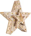Produktbild: LED Holz Stern 2er Set - 33cm - Weihnachtsstern mit 16 LED warm weiß - Tisch Fenster Weihnachts Deko Batterie betrieben