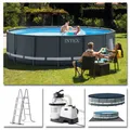 Produktbild: INTEX Komplettset Ultra XTR Frame Pool Ø 488x122cm + Sandfilter Swimmingpool