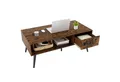 Produktbild: COSTWAY Couchtisch, mit Schublade, Stauraum, Sofatisch Holz 109x55x39,5cm Schwarz