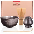 Produktbild: Matcha Set mit Matcha Besen Matcha Schale und Besenhalter aus Keramik | Gesch...