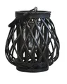 Produktbild: Lampe Laterne geflochten Windlicht Chic Antique 2543024 Gr.S  25cm schwarz