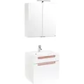 Produktbild: Held Badezimmer Held Möbel Siena, Weiß, Sonoma Eiche, Holzwerkstoff, 2 Fächer, 1 Schublade(n),2 Schublade(n) Schubladen, F, 60x54x47 cm, Made in Germany, hängend, Badezimmer, Badmöbelsets & Badmöbelserien, Badmöbel-Sets