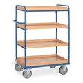 Produktbild: fetra Etagenwagen 8220 mit Kästen - Tragkraft 500kg TPE-Reifen