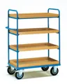 Produktbild: Fetra 8220 Etagenwagen Stahl pulverbeschichtet Traglast (max.): 400kg Brillantblau (RAL 5007)