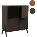 Produktbild: Kommode HWC-O40, Schrank Sideboard Highboard mit Türen Staufächer, MDF Metall Melamin 94x79x40cm ~ Walnuss-Optik
