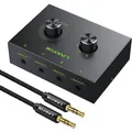 Produktbild: Praktischer 3,5mm Stereo Audio Schalter mit 4 Ports für optimale Flexibilität