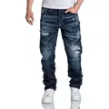Produktbild: Amaci&Sons Straight-Jeans KANSAS Regular Fit Destroyed Jeans blau W40/L34