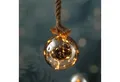 Produktbild: MARELIDA LED Dekolicht LED Glaskugel Deko Kugel Juteseil beleuchtet Timer Rauchglas D: 20cm, LED Classic, ultra-warmweiß / bernstein (1800K bis 2100K)