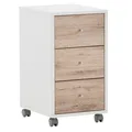 Produktbild: Rollcontainer - Wildeiche - weiß - 3 Schubladen
