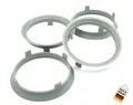 Produktbild: 4x Zentrierringe 70,1 x 66,6 / 70 1 auf 66 6 Grau kompatibel mit Dezent NEU MADE