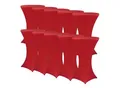Produktbild: NYVI Stehtischhusse NYVIGala - Elastische Stretchhusse für Stehtische & Bistrotische Farbe:Rot;Größe:Ø 70-75 cm - 10er Set