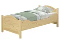Produktbild: ERST-HOLZ Massivholzbett Hohes Holzbett für Senioren 90 x 200 cm Einzelbett Landhausstil, Kiefer farblos lackiert
