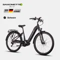 Produktbild: SAXONETTE E-Bike Quantum Sport , Mittelmotor, Tiefeneinsteiger Rahmen 540 Wh Akku, ebike, Elektrofahrrad, Cityrad (Schwarz)