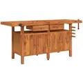 Produktbild: vidaXL Werkbank mit Schubladen Schraubstöcken 192x62x83 cm Akazienholz 153326