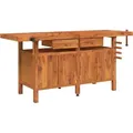 Produktbild: vidaXL Werkbank mit Schubladen Schraubstöcken 192x62x83 cm Akazienholz - Braun