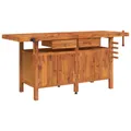 Produktbild: Werkbank mit Schraubstöcken 192x62x83cm Akazienholz Massivholz Zubehör Spanner