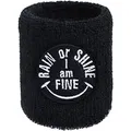Produktbild: Motivation Schweissband: Rain or Shine - I'am fine - Schweißband Bestickt & Absorbierendes Frottee Handgelenk Arm Black modernes Wristband Fitness Geschenk Schweiß-Armband
