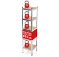 Produktbild: EASYmaxx Schwerlastregal 180x40x40 cm, 875 kg Traglast, 175 kg pro Ebene, 1-tlg., Kellerregal Lagerregal, 5 verstellbare Ablagen
