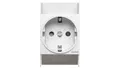 Produktbild: Modulare Steckdose Schuko 10 / 16A 250V AC für Schiene, Klasse I, isolie 