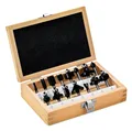 Produktbild: Fräsersortiment SP 6 mm 15‑teilig  Vielseitiges Fräser‑Set für Holz mit Nut‑,...