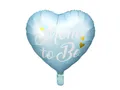 Produktbild: Folienballon Mom to be blau Baby Junge Herzform Helium 35cm Geburt Geschenk Deko
