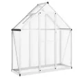 Produktbild: vidaXL Gewächshaus Gewächshaus mit Fundamentrahmen Silbern 169x58x195cm Aluminimum